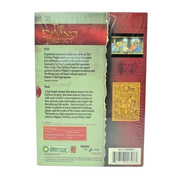 The DaVinci Project Book and DVD Combo DVD, 2006 New - Picture 2 of 4
